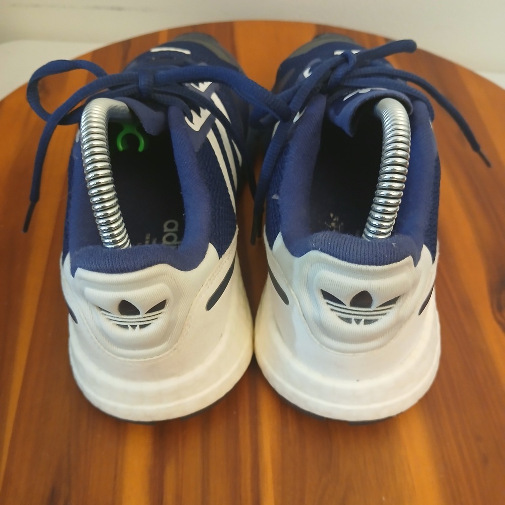 Adidas ZX 1K Boost Mens 7 Navy Blue Running Shoes Sneakers H68719 - Picture 4 of 8